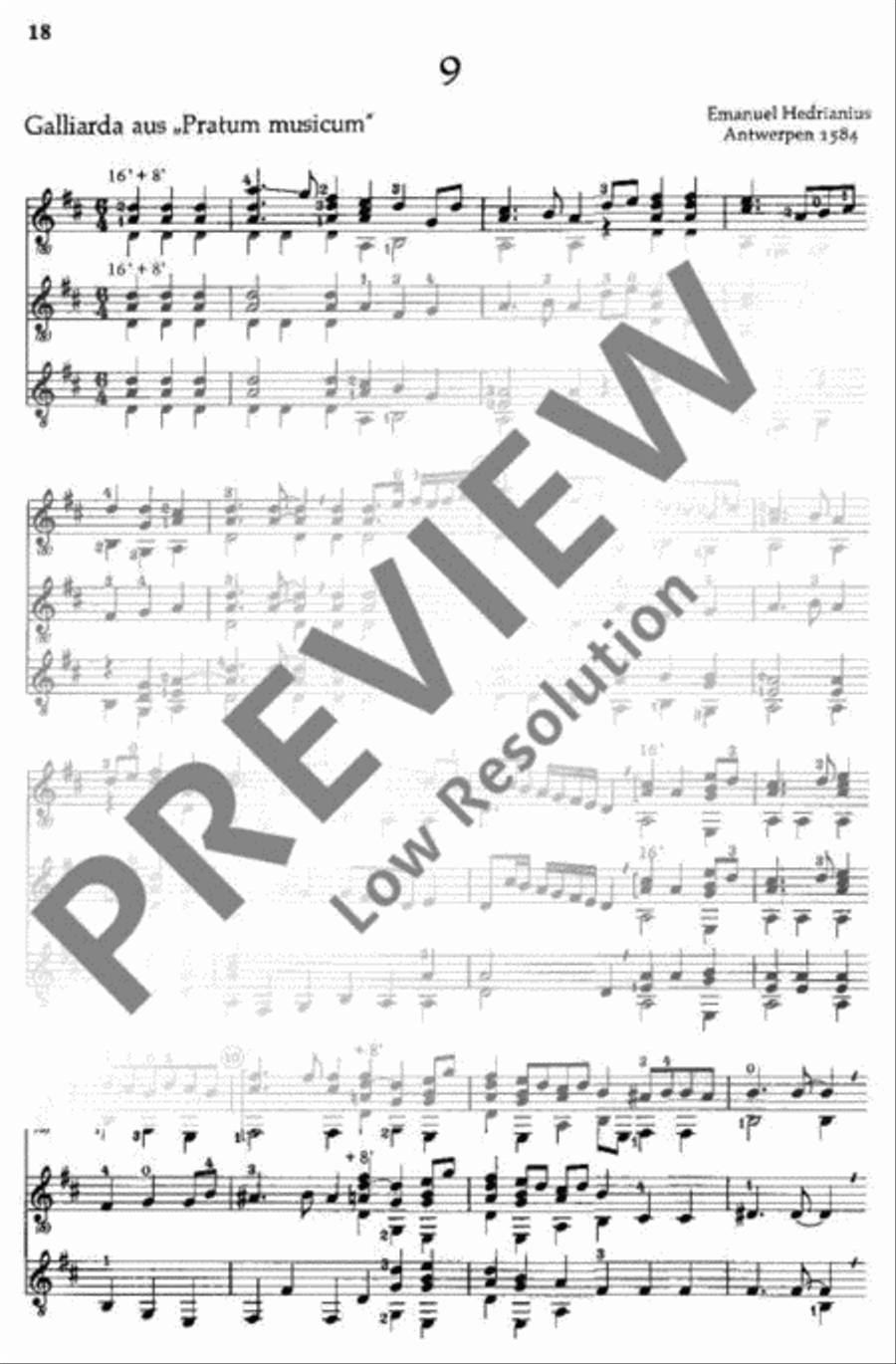 Alte Lautenmusik Guitar Ensemble scores gallery preview page 19