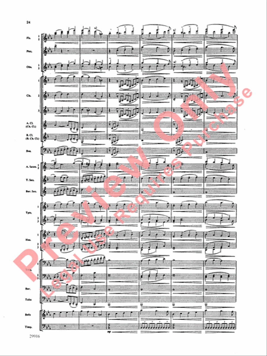 Prologue Prayer and Dream Pantomime (from the opera Hansel and Gretel) Concert Band scores gallery preview page 25