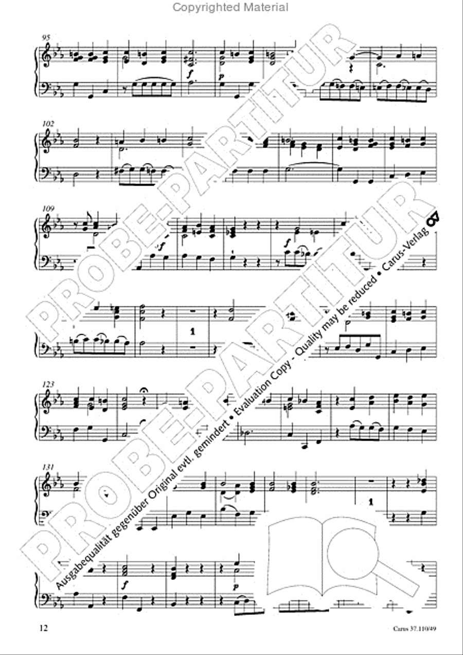 Markuspassion. Werkausgabe Reihe 1, Bd. 7 (Homilius) Organ scores gallery preview page 13