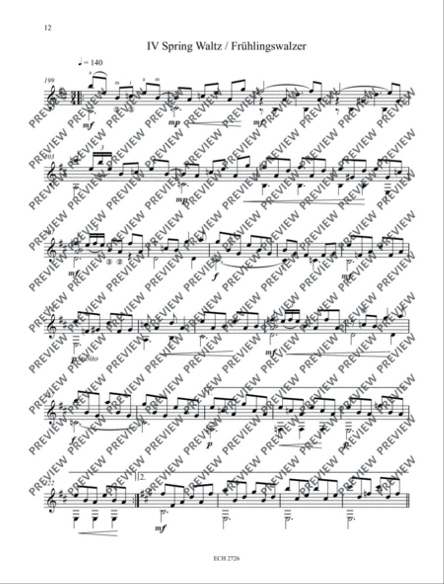 Feuerbach Variations Classical Guitar scores gallery preview page 13