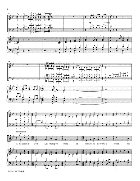 Rejoice in God (Downloadable Full Score) image number null