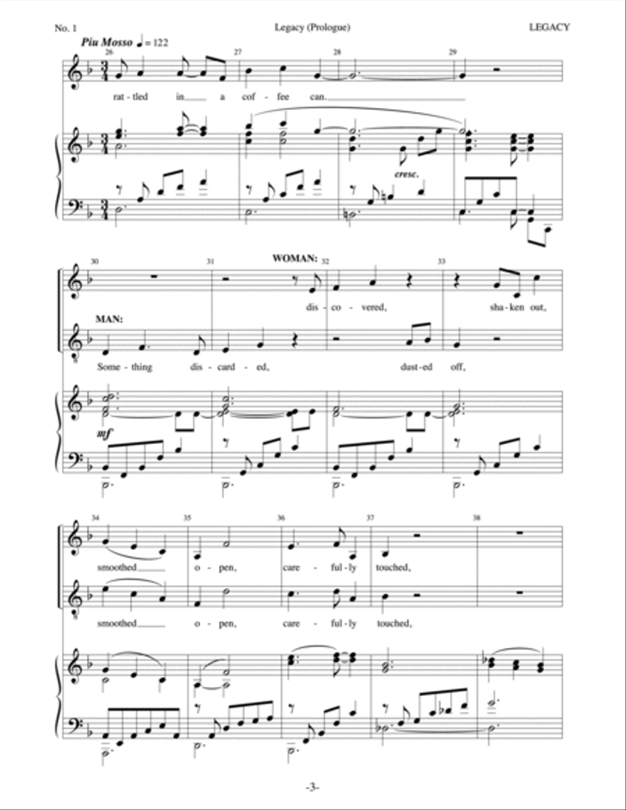 Legacy (Prologue) Piano, Vocal scores gallery preview page 3