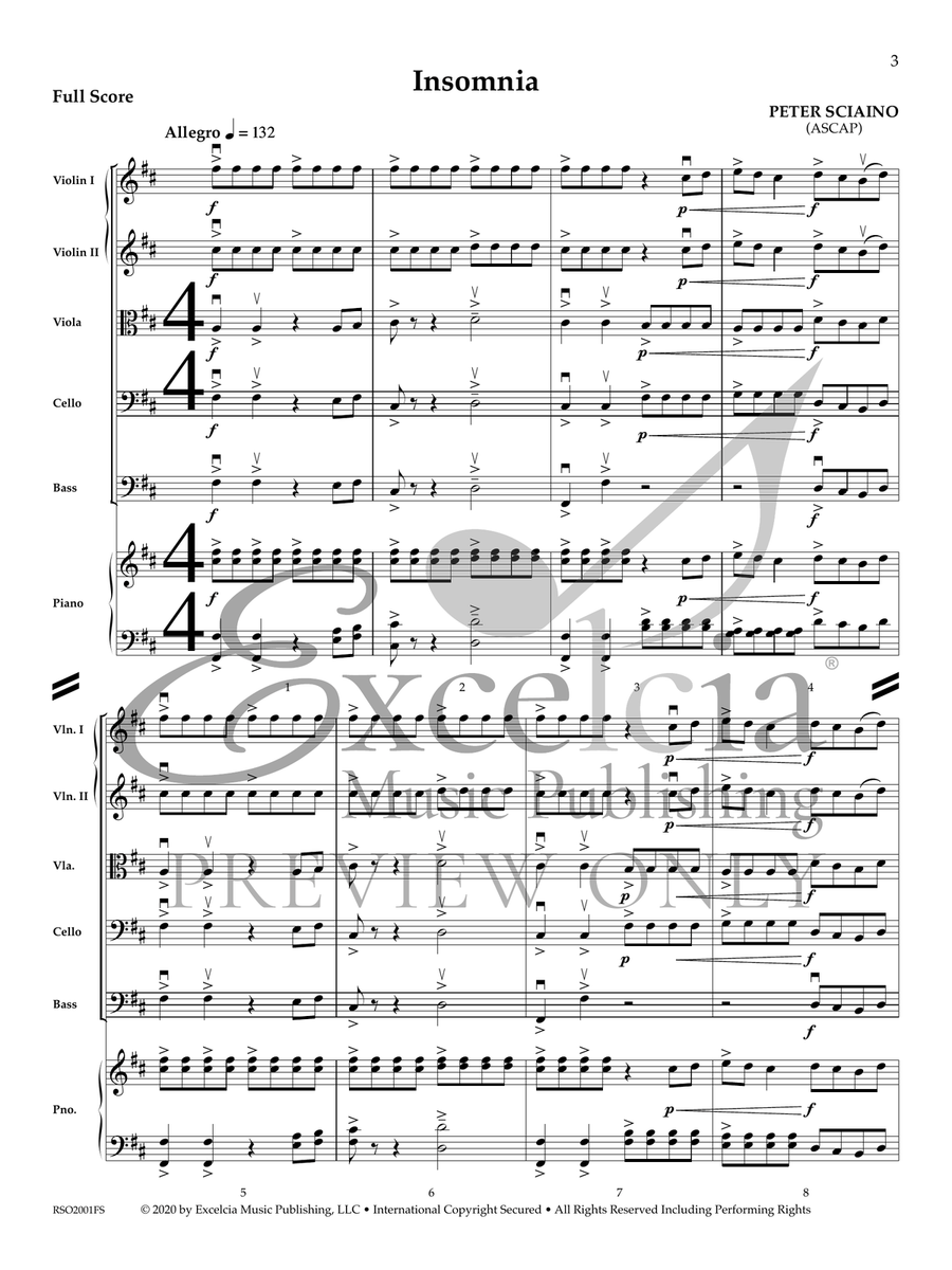Insomnia (Score) String Orchestra scores gallery preview page 3