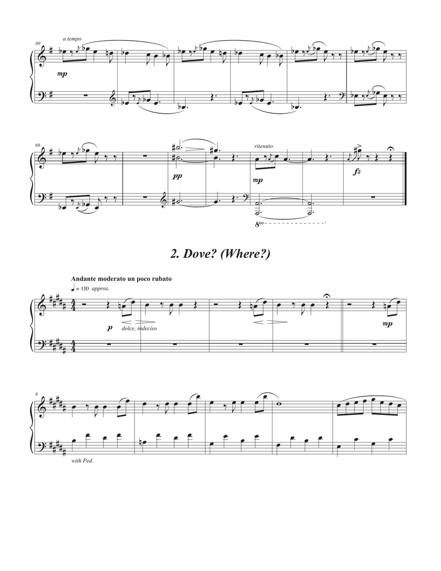 Mourning Doves - 5 pieces for piano Piano Solo scores gallery preview page 4