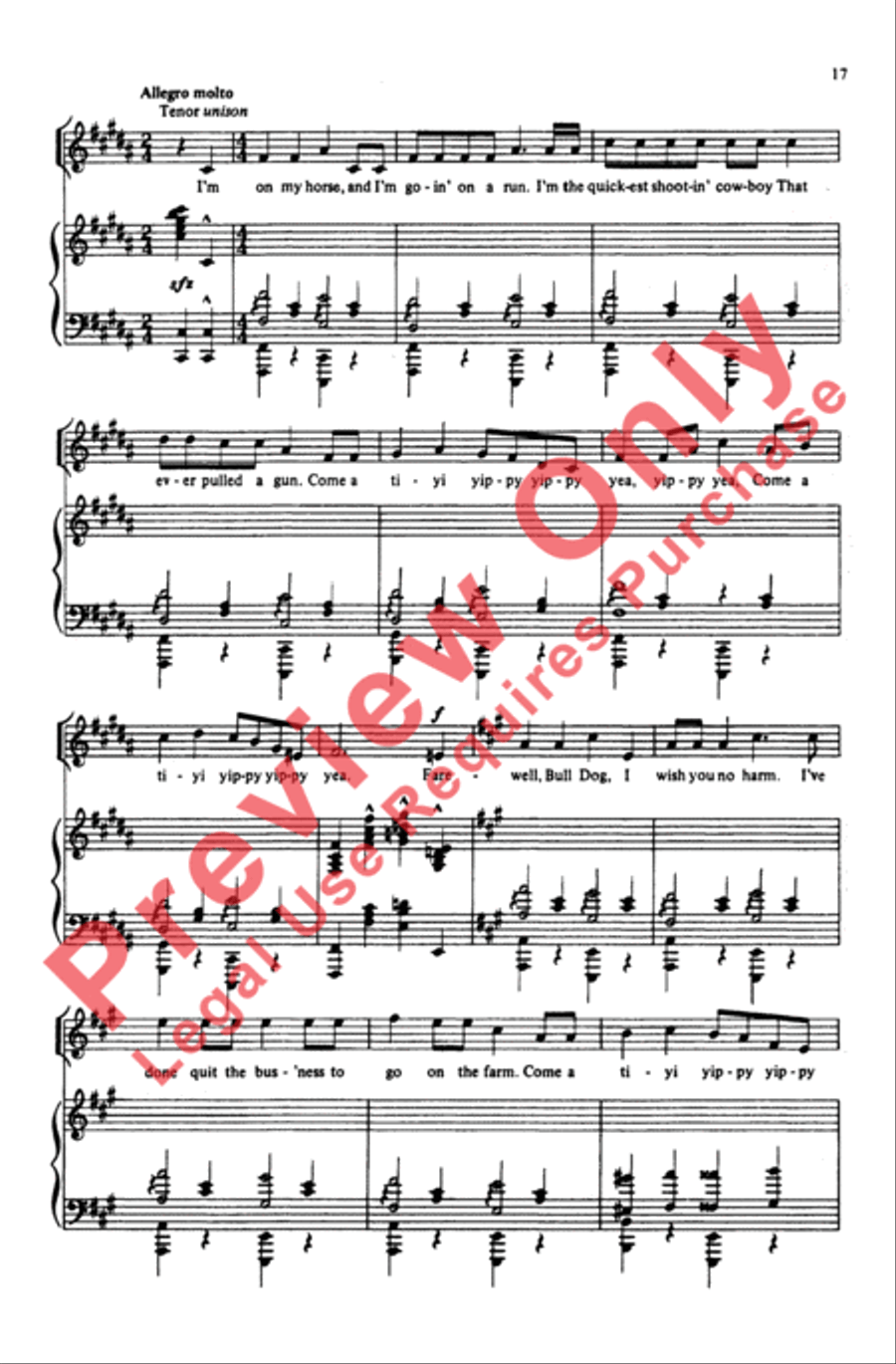Western Songs Western Songs Men's Choir scores gallery preview page 16