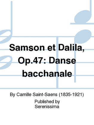 Book cover for Samson et Dalila, Op.47
