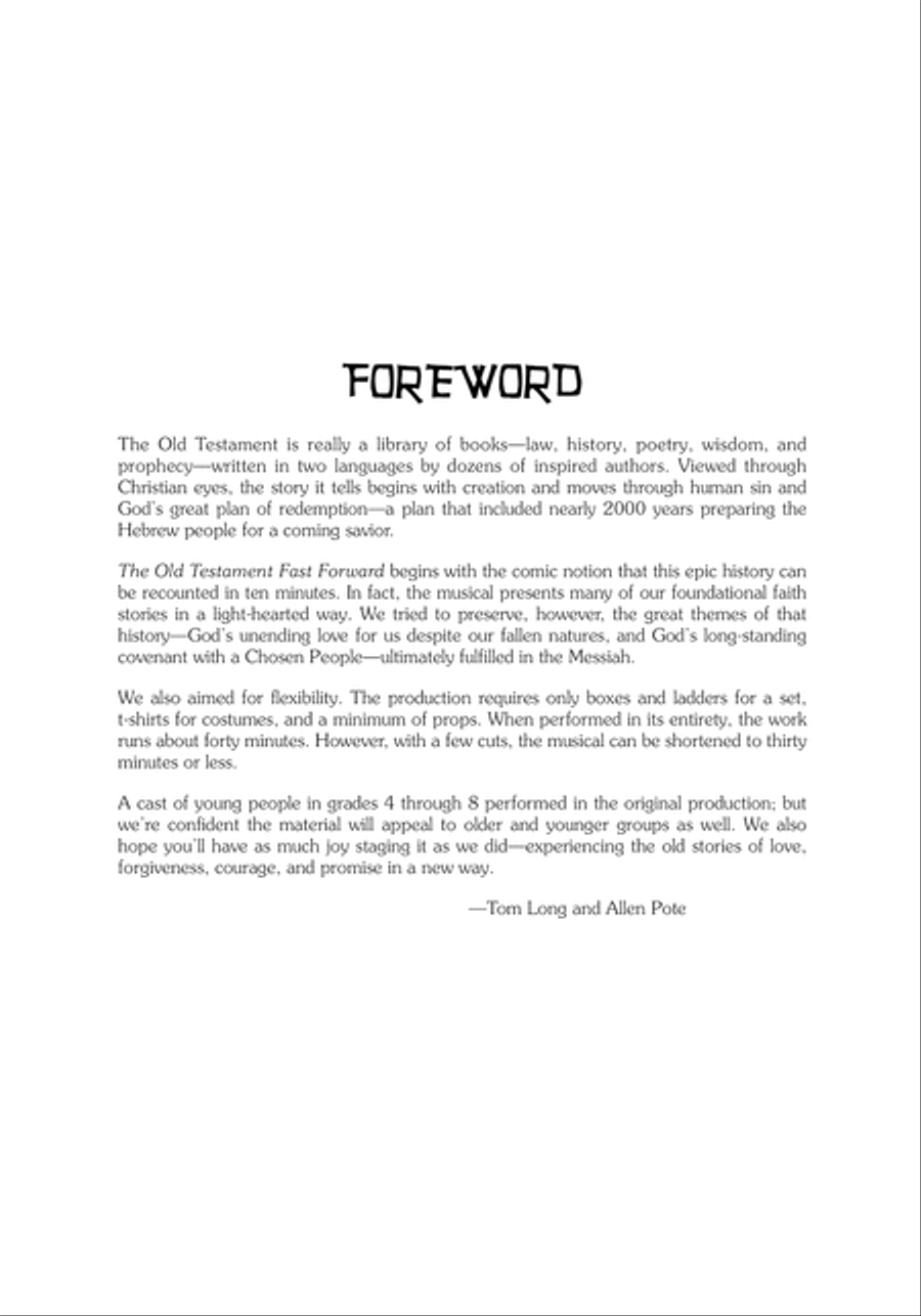 The Old Testament Fast Forward Unison Choir scores gallery preview page 5