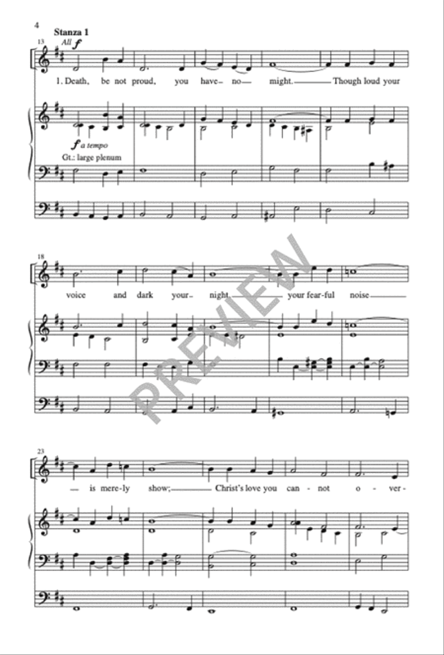 Death, Be Not Proud Death, Be Not Proud 4-Part scores gallery preview page 5