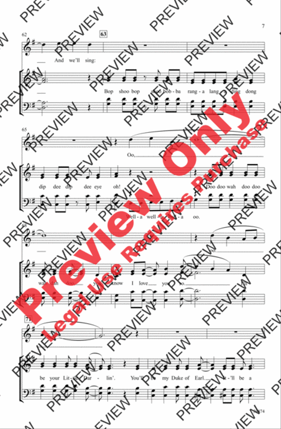 A Doo-Wop Christmas (With You) 4-Part scores gallery preview page 7