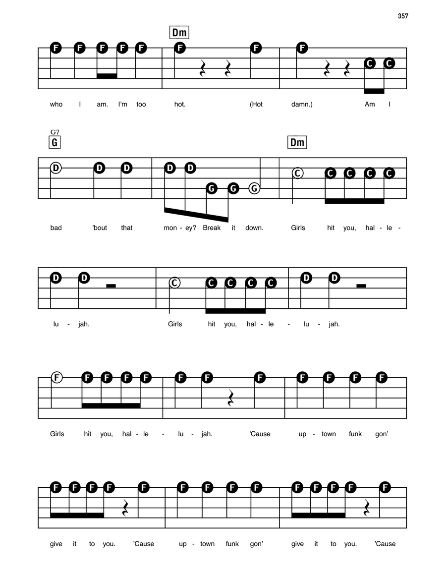Uptown Funk (feat. Bruno Mars) Electronic Keyboard scores gallery preview page 3
