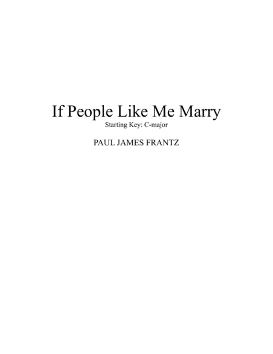If People Like Me Marry (Starting Key: C-Major) image number null
