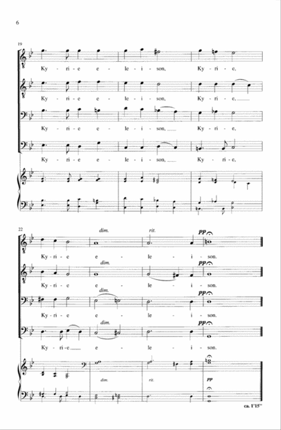 Missa Brevis Men's Choir scores gallery preview page 6