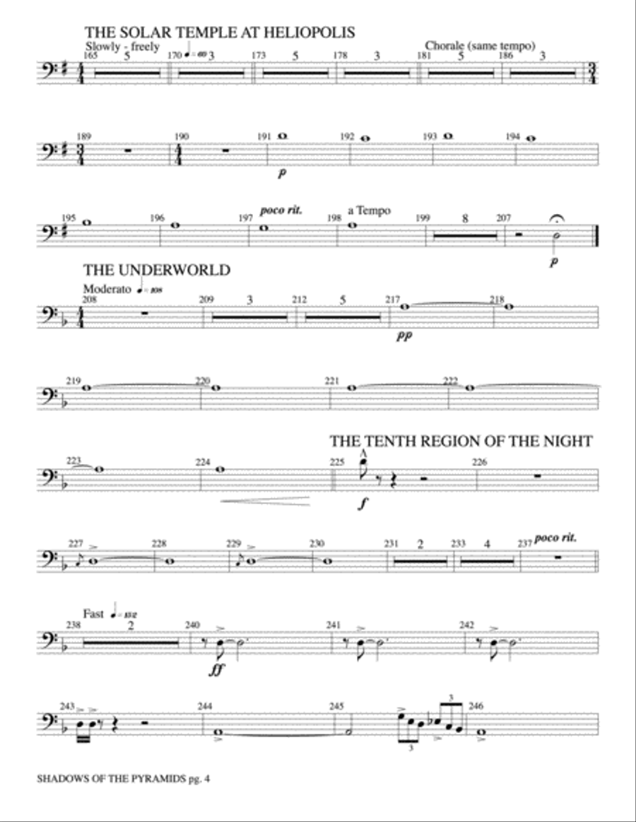 Shadows of the Pyramids: String Bass Concert Band scores gallery preview page 4