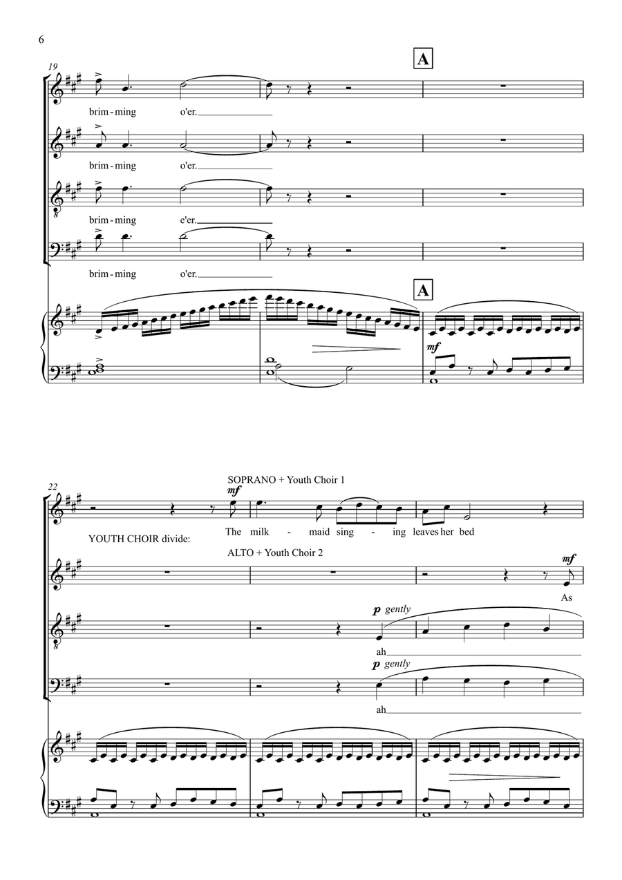Welcome Spring! - cantata for SATB choir, optional youth choir, and piano (or strings) 4-Part scores gallery preview page 6