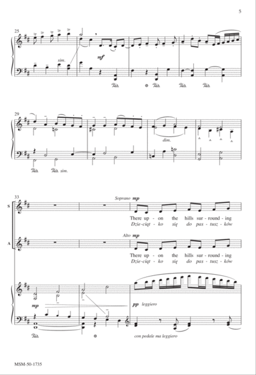 Shepherds, Run Along/Przybieżeli do Betlejem pasterze 4-Part scores gallery preview page 5