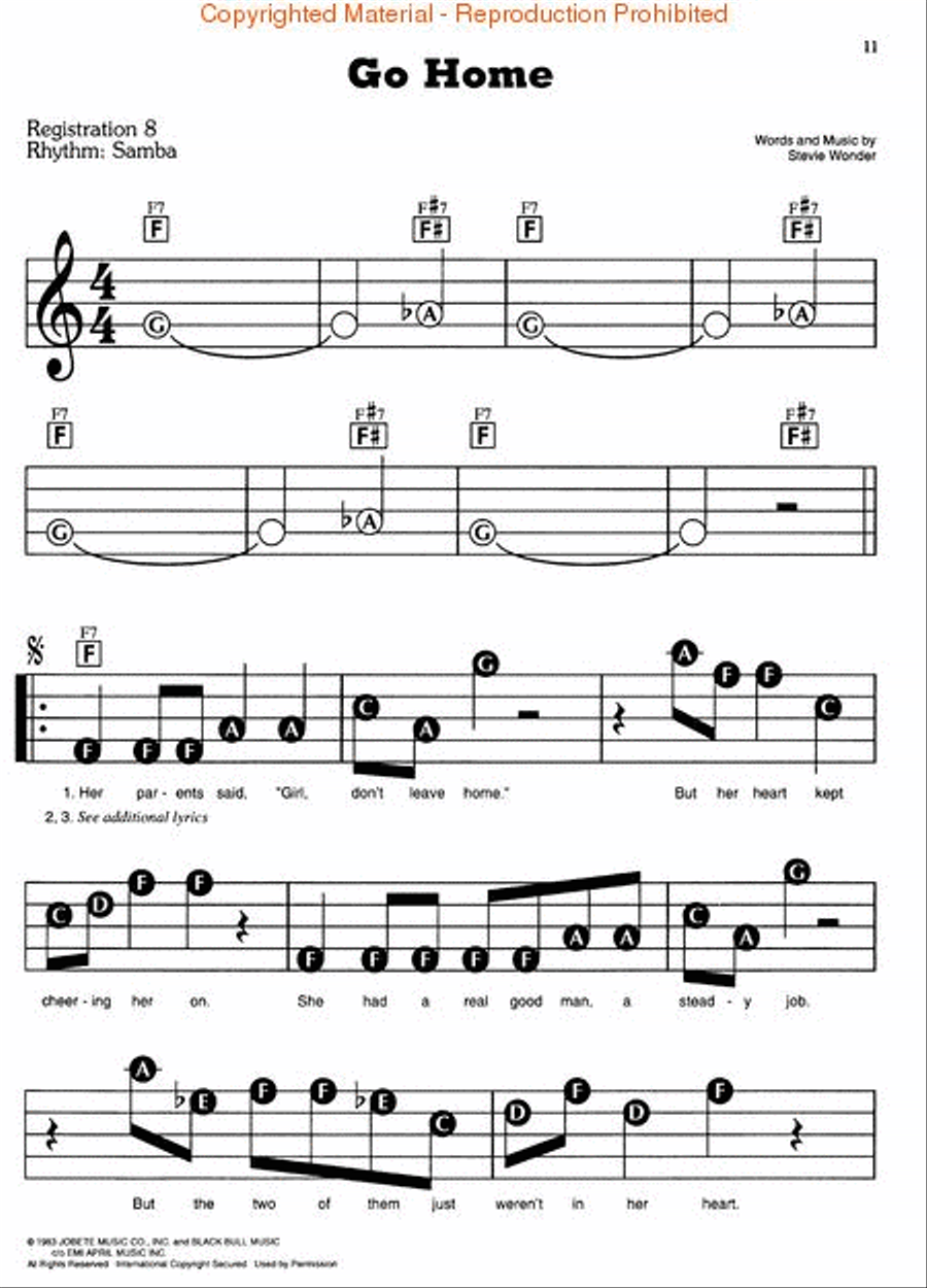 Stevie Wonder – Greatest Hits Electronic Keyboard scores gallery preview page 3