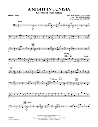 A Night In Tunisia (Saxophone Section Feature) - String Bass