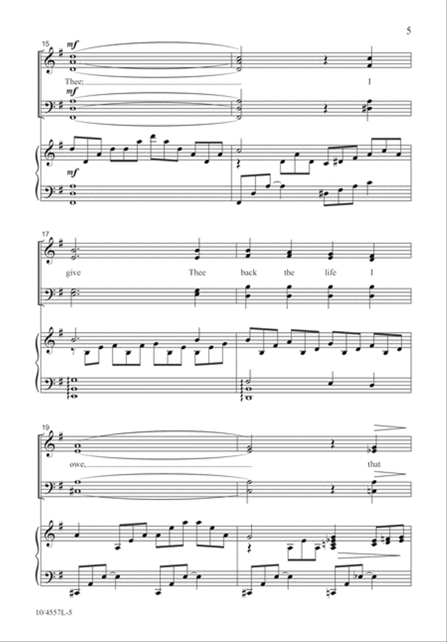 O Love That Will Not Let Me Go 4-Part scores gallery preview page 6