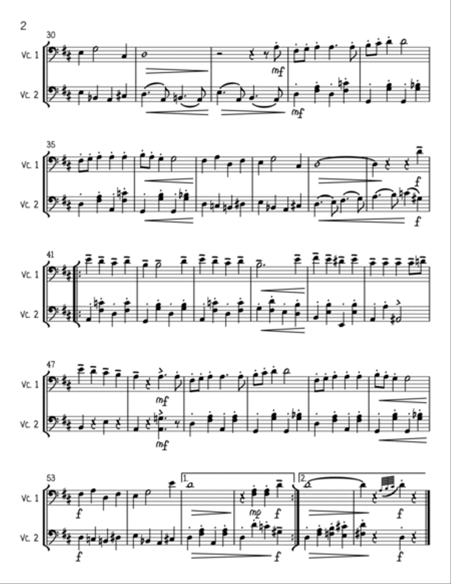 Santa Claus Is Comin' To Town String Duet scores gallery preview page 2