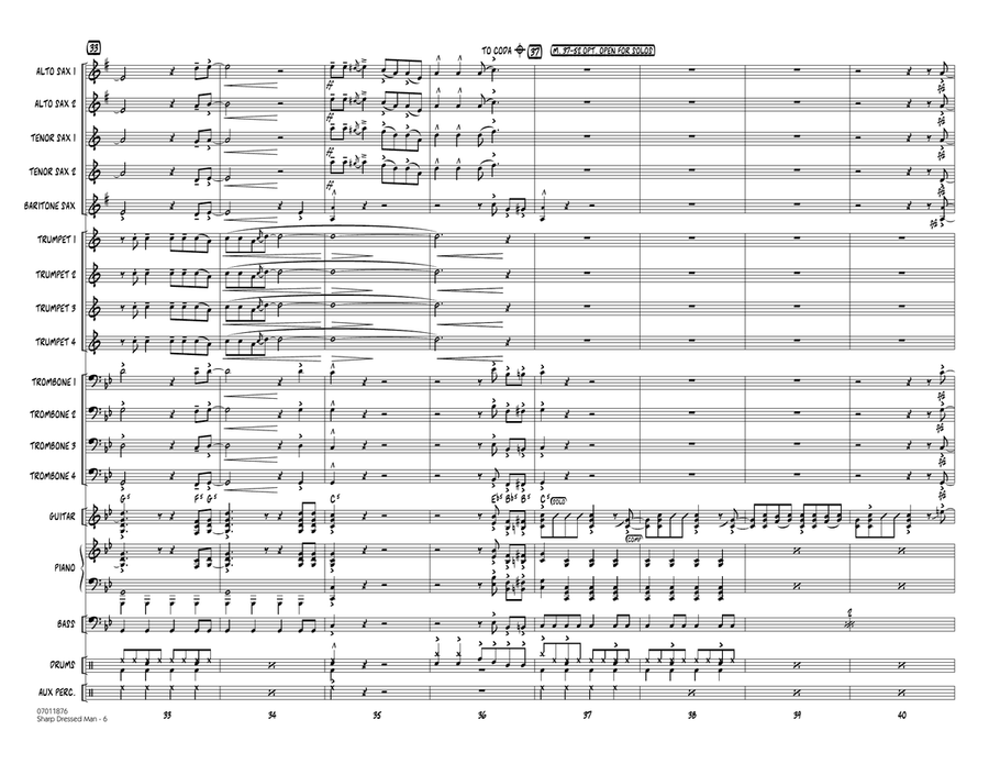 Sharp Dressed Man - Full Score Jazz Ensemble scores gallery preview page 6