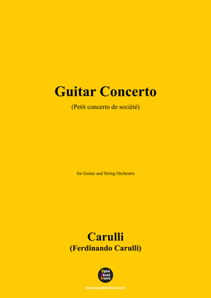 F. Carulli-Guitar Concerto,for Guitar and String Orchestra - Score Only