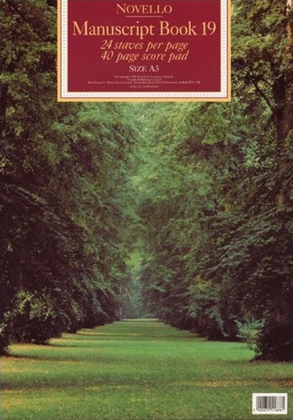 Book cover for Novello Manuscript Book 19 A3 Score Pad 40Pg 24St