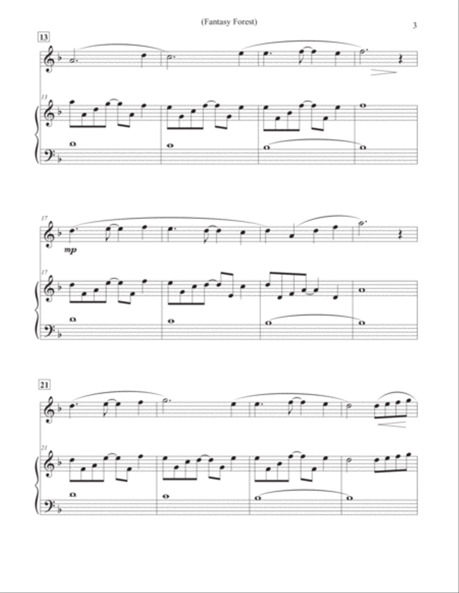 Fantasy Forest - Flute & Piano Flute Solo scores gallery preview page 3