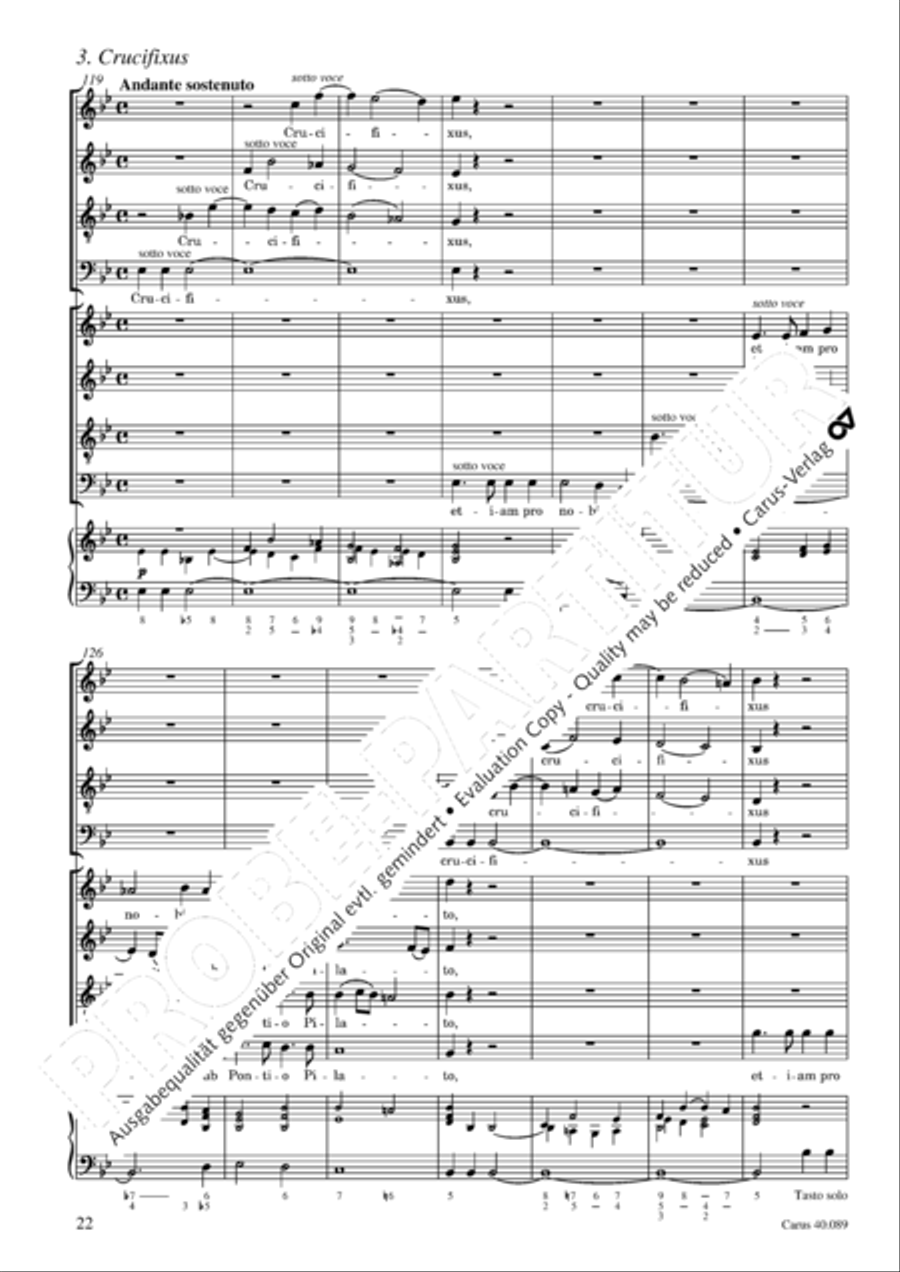 Credo a 8 voci 4-Part scores gallery preview page 23