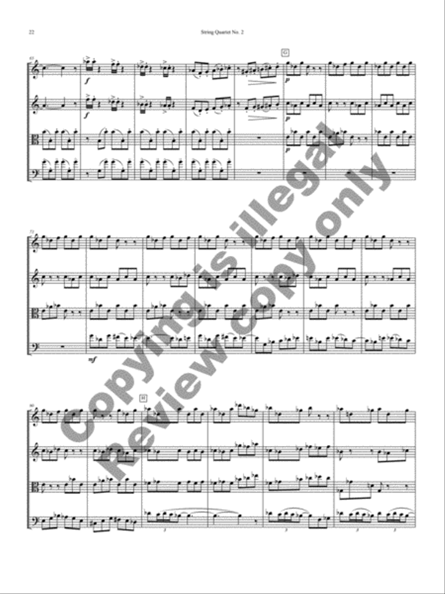 String Quartet No. 2 String Quartet scores gallery preview page 32