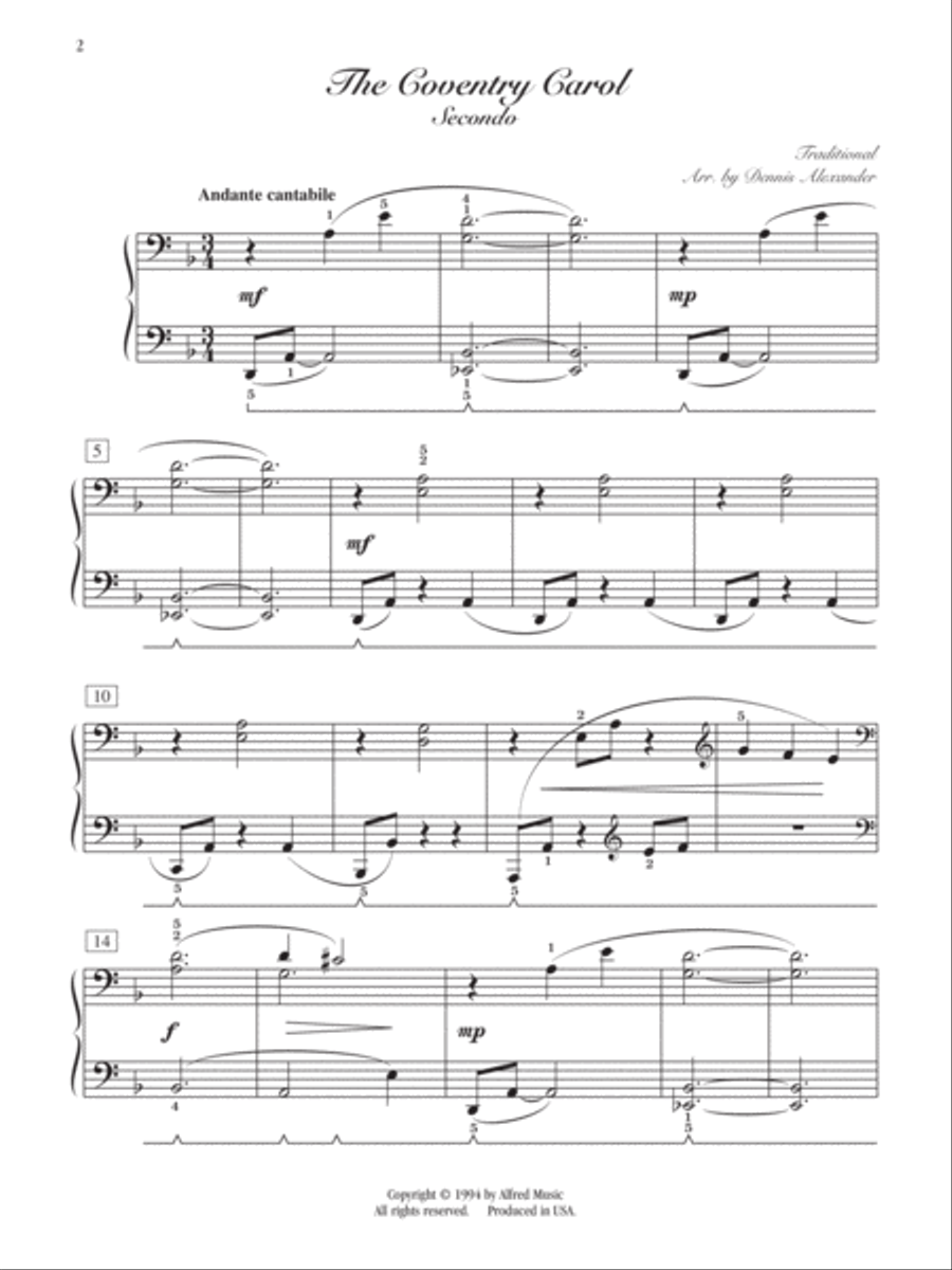 The Coventry Carol The Coventry Carol Small Ensemble scores gallery preview page 2
