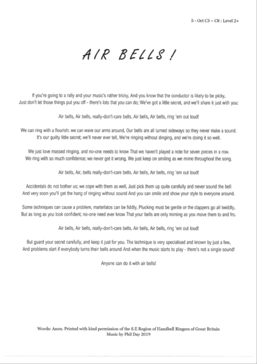 Air Bells - Handbells - 5 Oct 5-Octaves scores gallery preview page 1