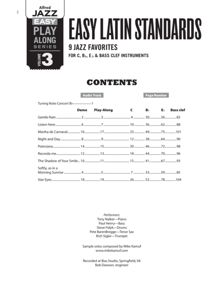 Alfred Jazz Easy Play-Along -- Latin, Volume 3 image number null