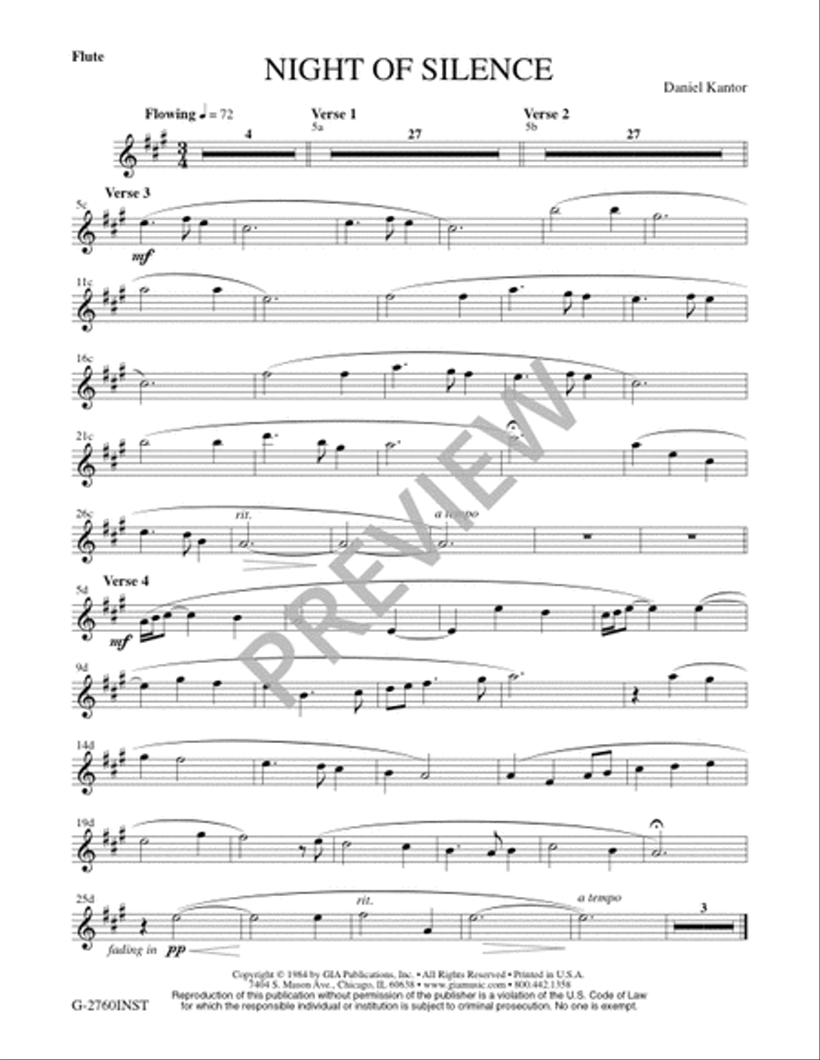 Night of Silence - Unison edition, Instrument edition Unison Choir scores gallery preview page 10