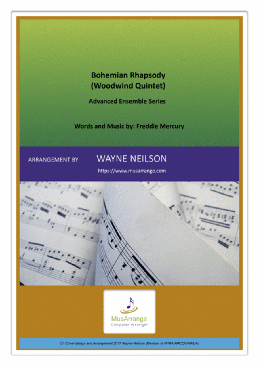 Bohemian Rhapsody Woodwind Quintet scores gallery preview page 1