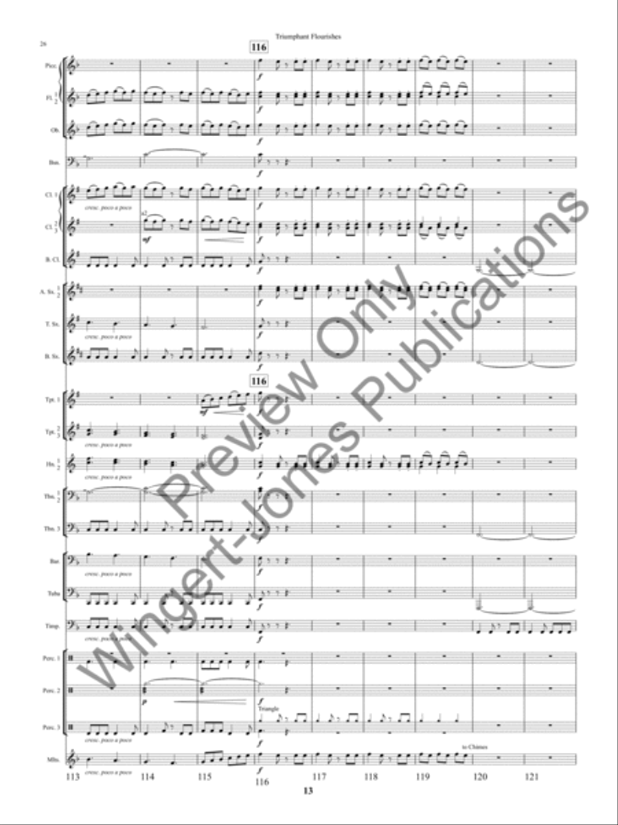 Triumphant Flourishes Concert Band scores gallery preview page 16