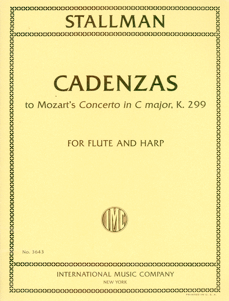 Cadenzas To Mozart'S Concerto In C Major, K. 299 For Flute And Harp