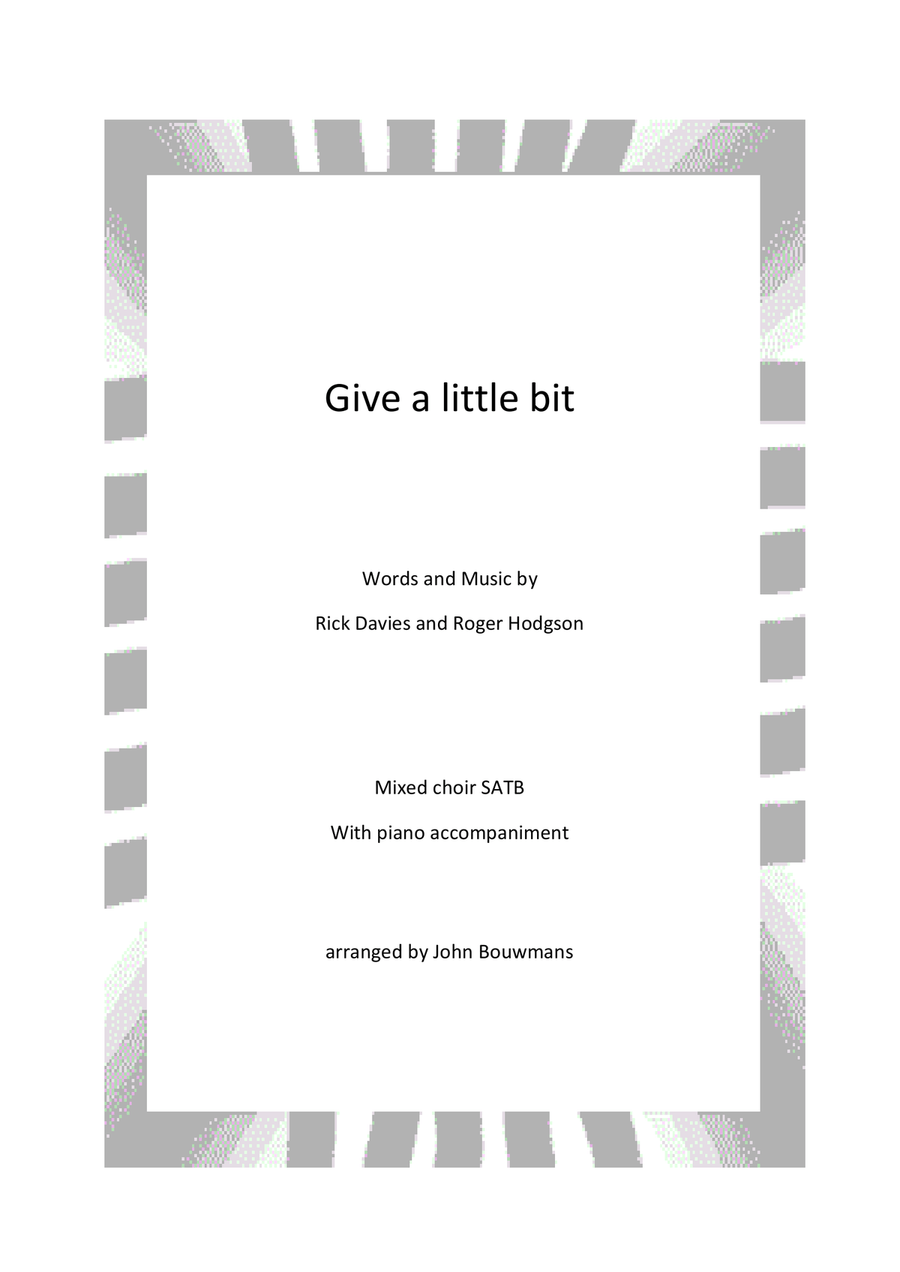 Give A Little Bit 4-Part scores gallery preview page 1