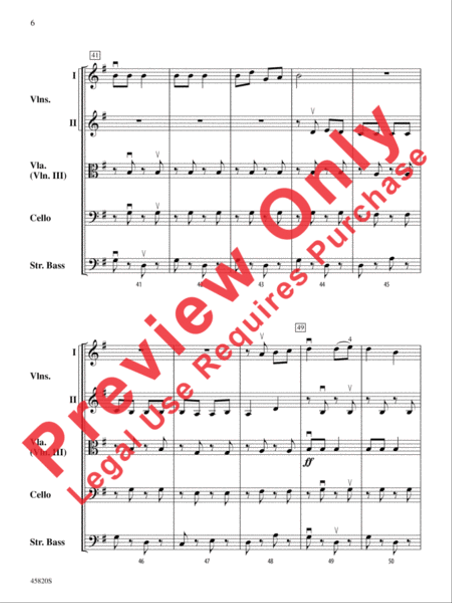 Christmas in a Minute and a Half String Orchestra scores gallery preview page 6