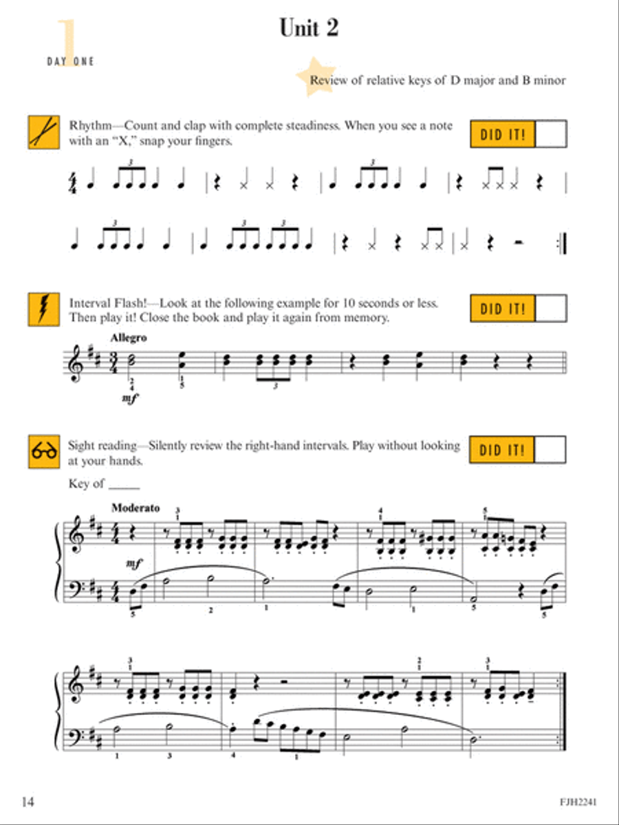 Sight Reading & Rhythm Every Day, Book 7 Piano Method scores gallery preview page 2