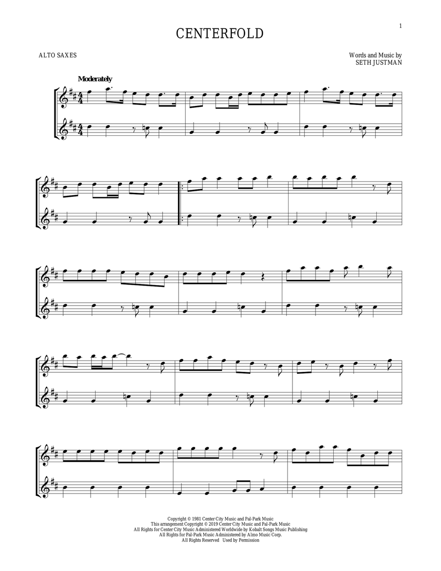 Centerfold Woodwind Duet scores gallery preview page 1