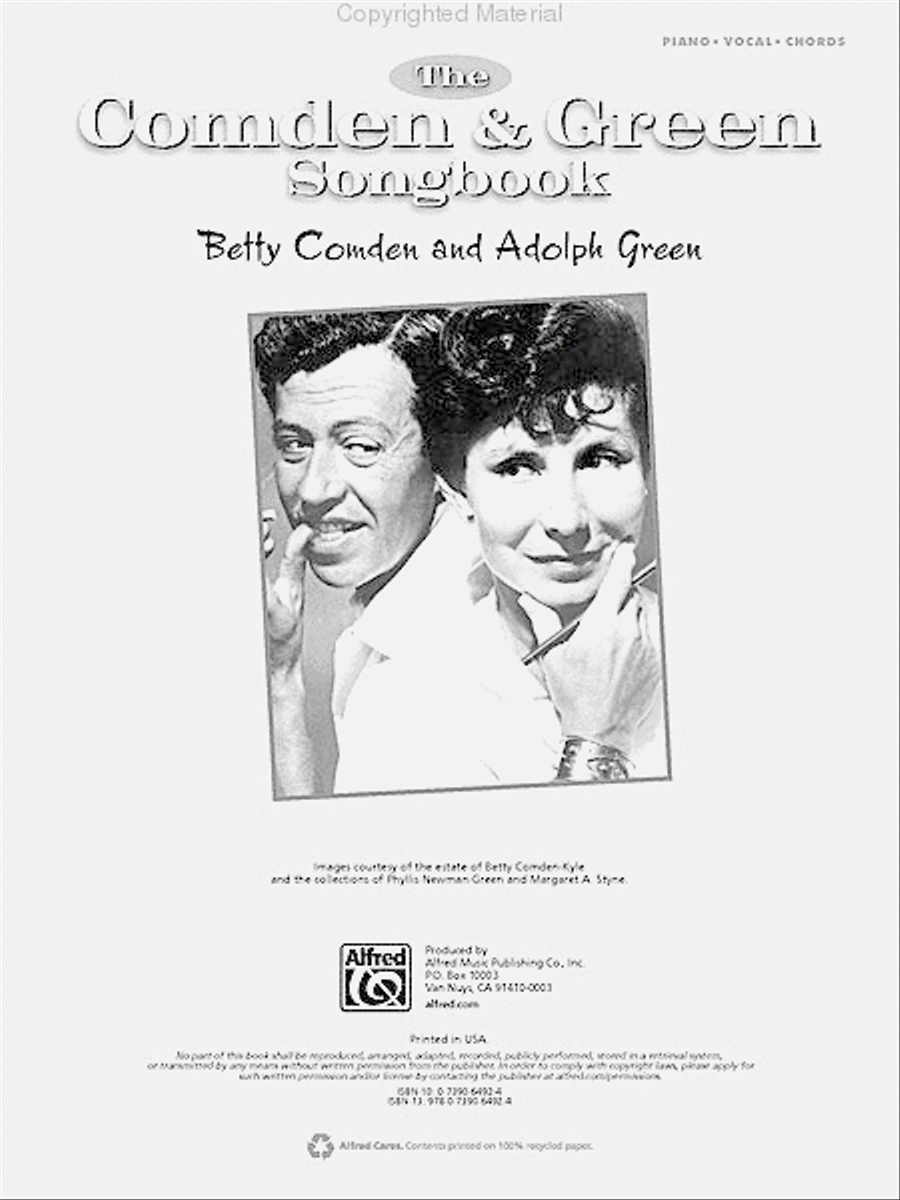 The Comden & Green Songbook Piano, Vocal, Guitar scores gallery preview page 2