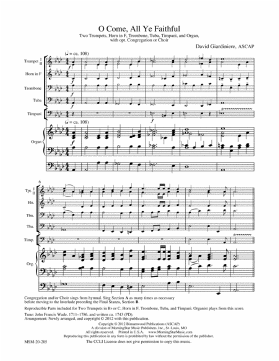 O Come, All Ye Faithful Choir scores gallery preview page 2