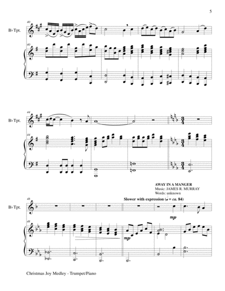 CHRISTMAS CAROL SUITE (Bb Trumpet and Piano with Score & Parts) image number null