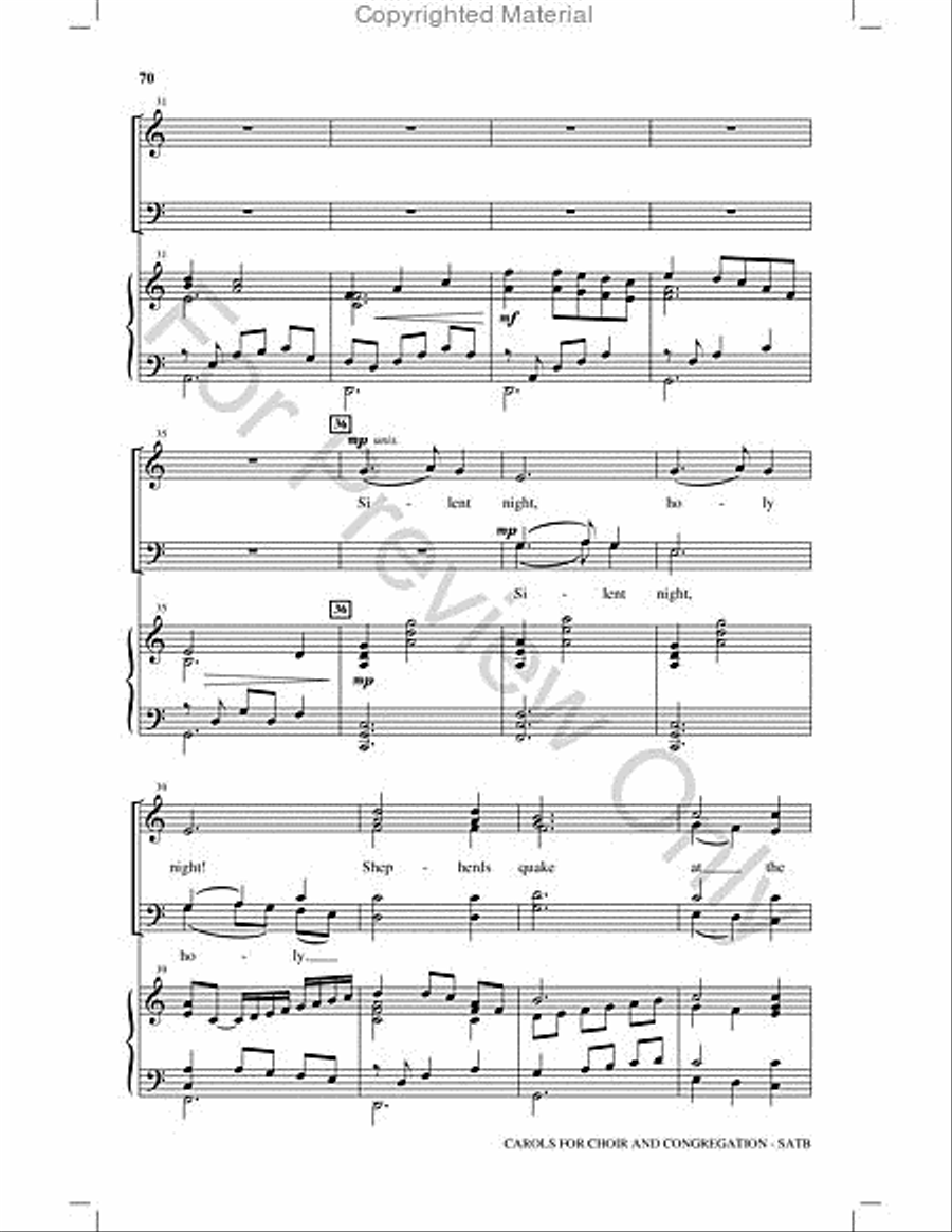 Carols for Choir and Congregation Choir scores gallery preview page 69