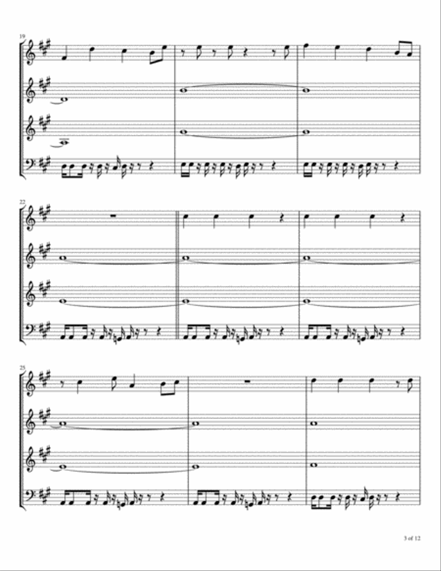 Jingle Bells Woodwind Quartet scores gallery preview page 4
