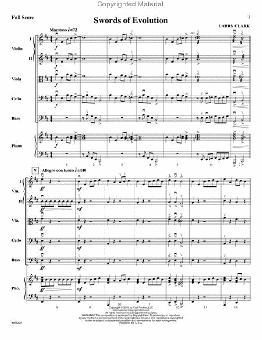 Swords of Evolution String Orchestra scores gallery preview page 2