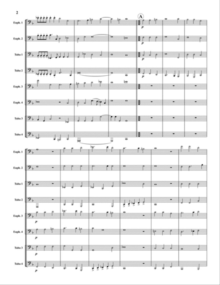 Canzona Septimi Toni A 8 Euphonium scores gallery preview page 2