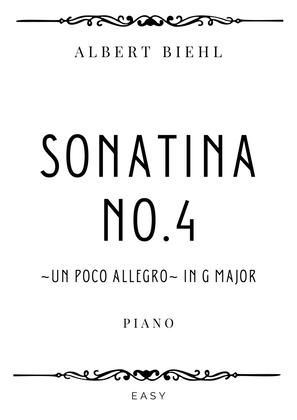 Book cover for Biehl - Sonatina No. 4 Op. 57 in G Major (Un Poco Allegro) - Easy