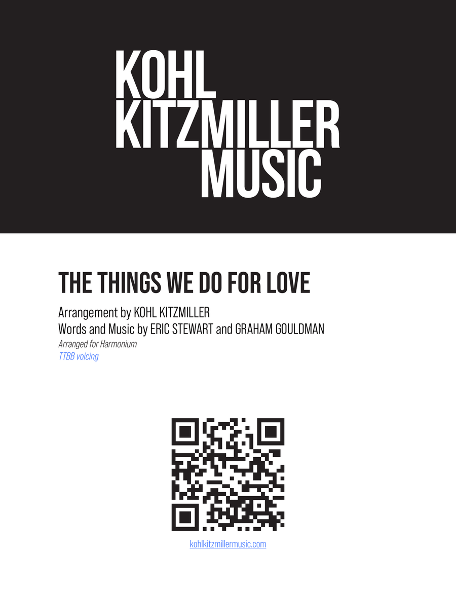 Things We Do For Love TTBB scores gallery preview page 1