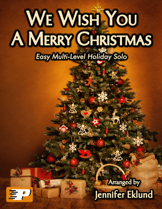 Book cover for We Wish You a Merry Christmas (Easy Multi-Level Solo Pack)